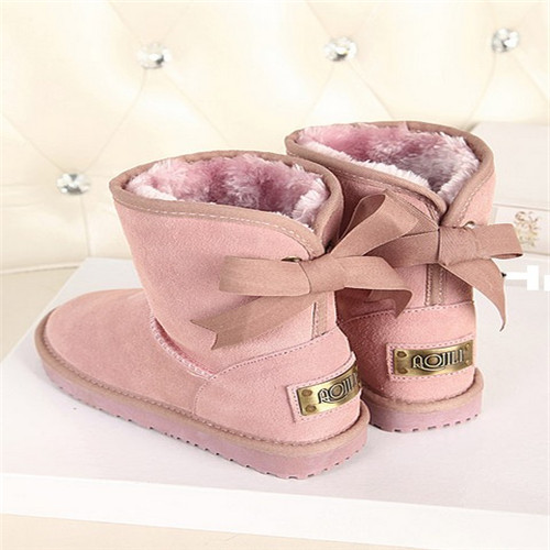 Beautiful girl style In-tube groung toe woman snow boots