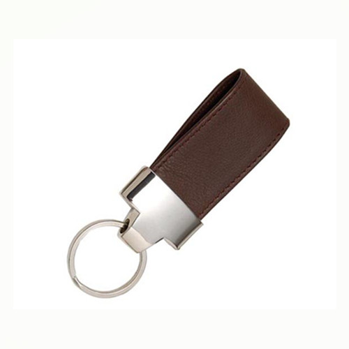 Custom good quality pvc leather keychain with metal