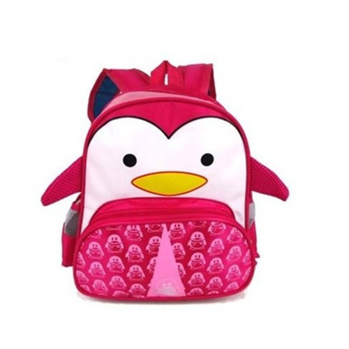 Customized pink color bird shape school backpack
