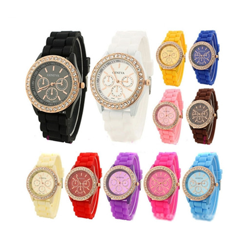 Luxury Crystal Silicone Bracelet Watch