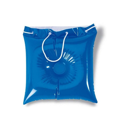 Promotional square shape inflatable beach pillow with rope handle