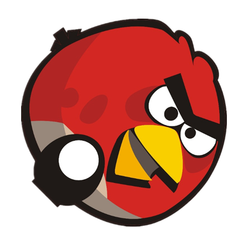 Promotional Angry Bird Shape O Handle PP Fan