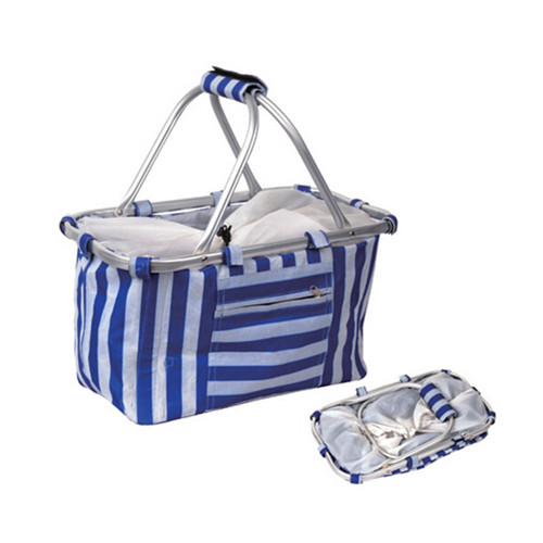 Collapsible Aluminum Handle Shopping Basket