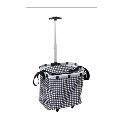 Multifunctional collapsible trolley shopping basket