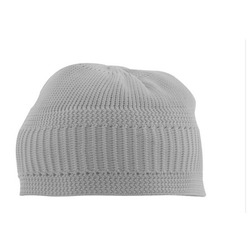 Promotional white color knitted winter warm cap