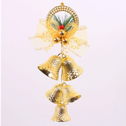 Promotional christmas tree decoration christmas bell with bowknot