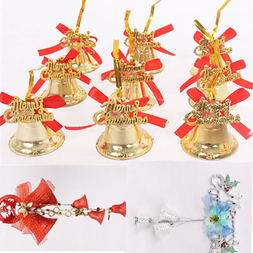 Promotional cheap christmas bell with bowknot