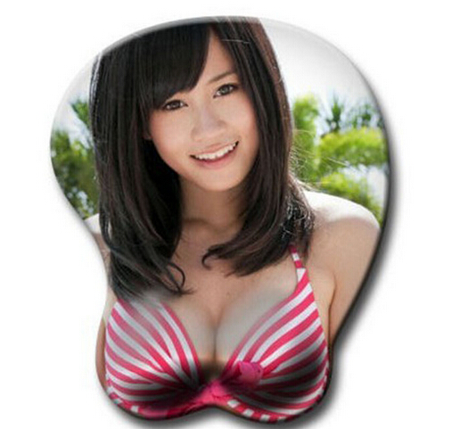 Promotional sexy breast wrist rest mouse pad