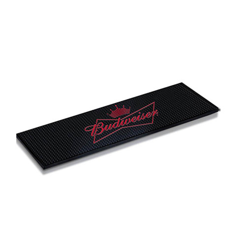 rubber bar spill mat, custom logo bar rail mats, rubber bar mat