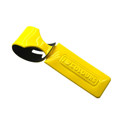 New style special style yellow color pu luggage tag