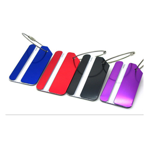 High quality rectangle shape aluminum material luggage tag