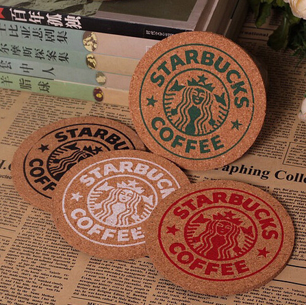 Starbucks coffee cork wooden cup coaster