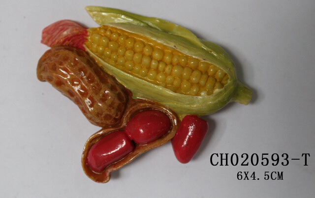 Customized 3D resin material vegetable corn shape fridge magnet