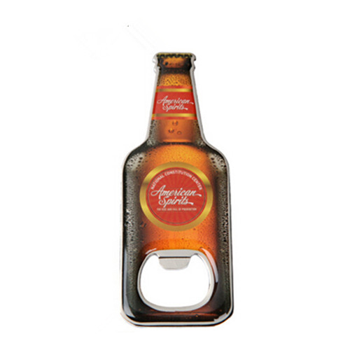 Promotional beer bottle opener shape fridge magnet