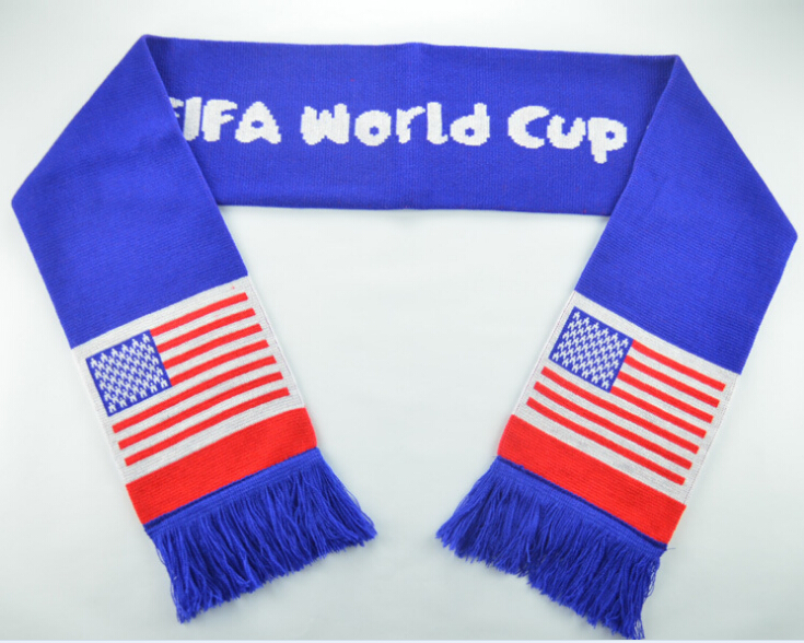 Promotional world cup sprort fan scarf, football fan scarf