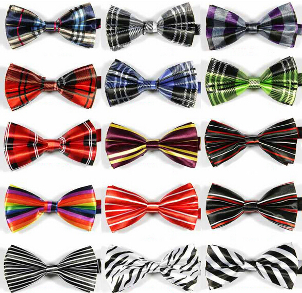 Customized stripe fashional colorful bow tie for woman or man