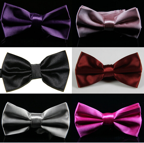 Wholesale plain satin necktie, satin bow tie for men or woman
