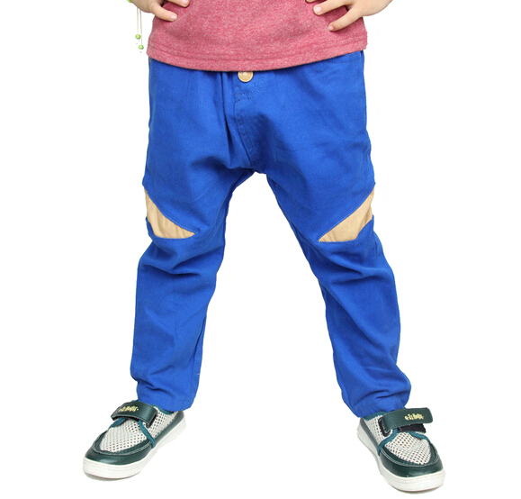 Wholesale blue color child leisure pants, child leisure trousers