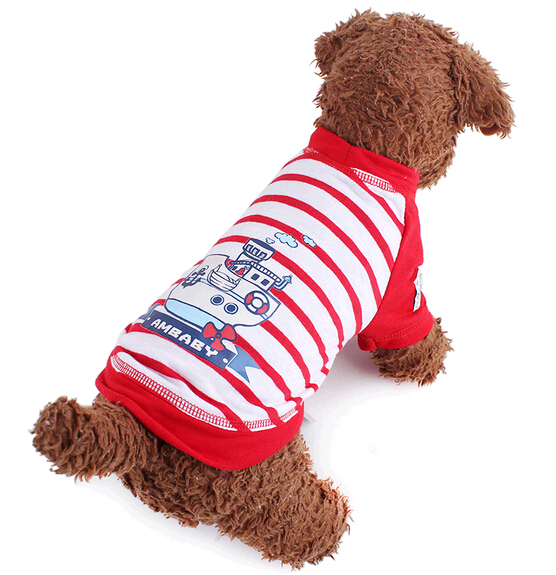 Wholesale stripe t-shirt dog cloth, t-shirt cat cloth