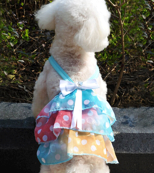 Wholesale flower dot skirt dress cat cloth, flower cloth for dog