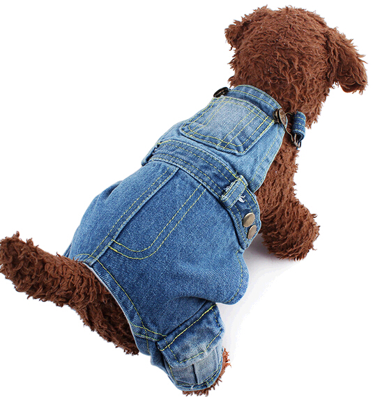 Fashional vintage denim jeans pet cloth for dog or cat
