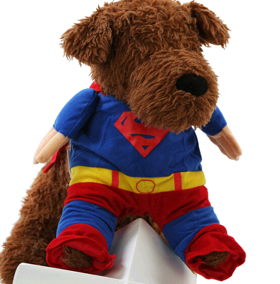 Promotional superman style dog pet cloth, superman cat cloth
