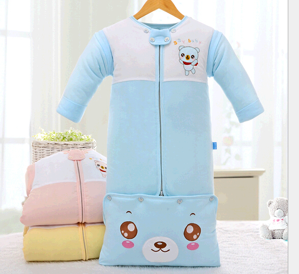 Wholesale cute newborn sleep bag, baby sleeping bag with bear printing