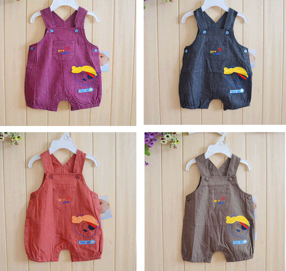 Wholesale cheap custom baby suspender trousers