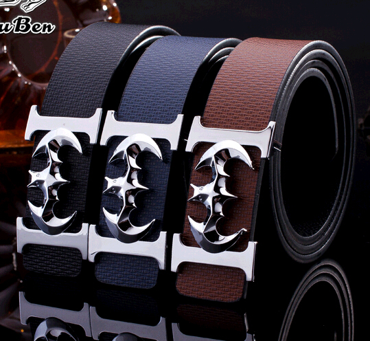 High quality top layer leather men belts with eagle buckle