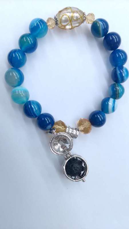 New style perfume pendant aromatherapy jewelry locket charm blue bracelets