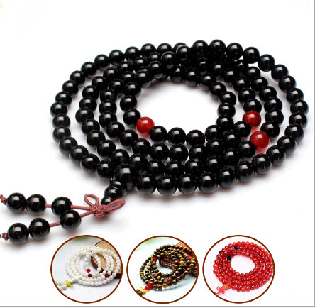 Fashional multi circle black agate bracelet for man or woman
