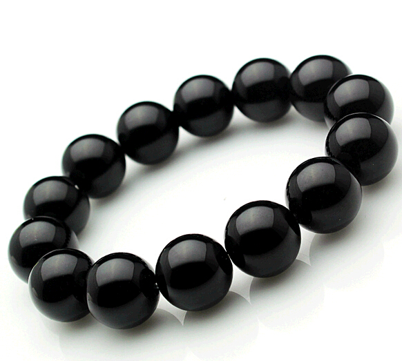Wholesale high quality black agate bracelet for man