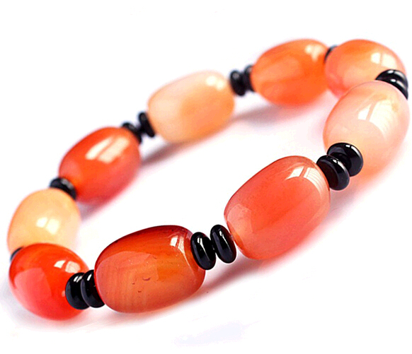 Wholesale fashional bead shape primary color agate bracelet