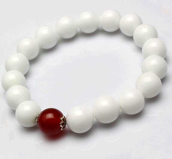 Wholesale fashional white tridacna stone bracelet for woman or man