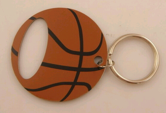 Wholesale basketball shape bottle opener keychain