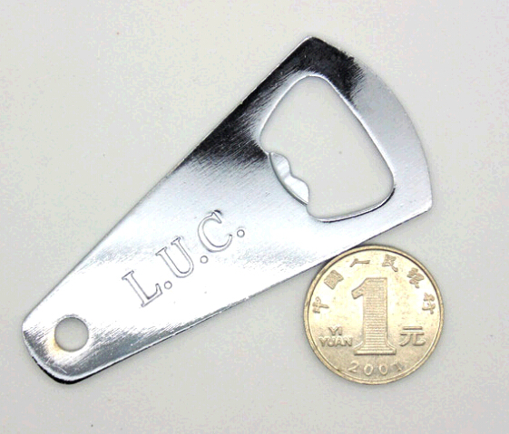 Promotional stainless steel v shape bottle opener