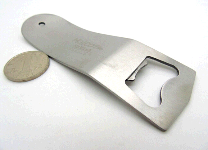 Promotional arc shape stainless steel bottle opener