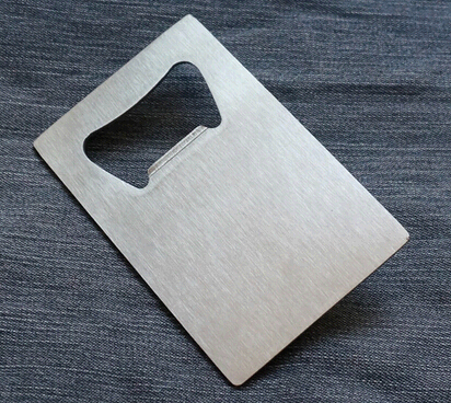 Wholesale promotional card shape stainless steel bottle opener