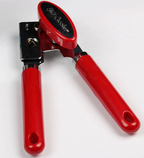 Wholesale red handle stainless steel can bottle opener