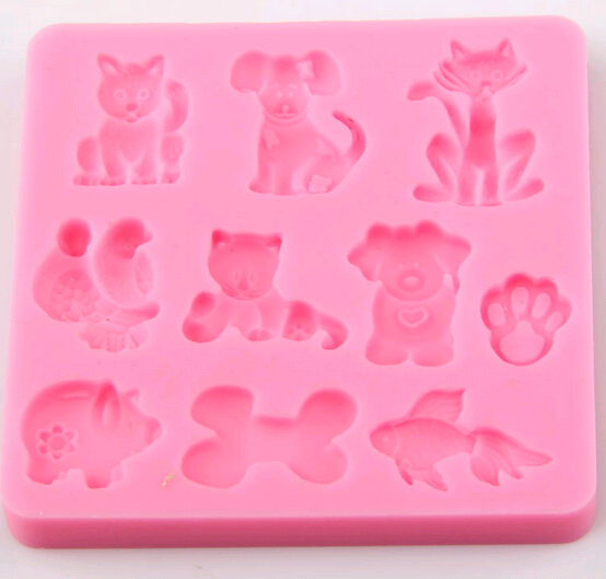 Promotional animal shape silicone chocolate moulds, silicone cake moulds