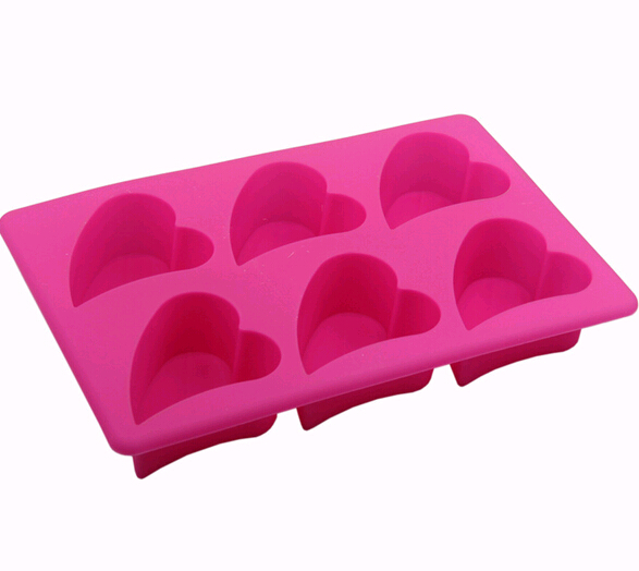 Promotional heart shape silicone cake mould tray, silicone chocolate mold tray