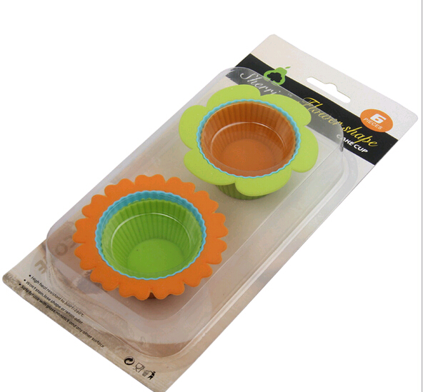 Wholesale cheap silicone flower shape cake cup, cupcake moulds