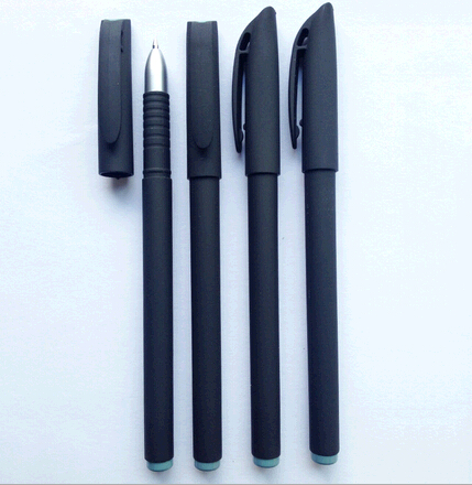 Wholesale cheap black color plastic gel pen