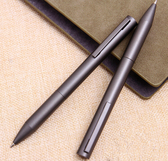 Promotional good quality silver grey metal pen