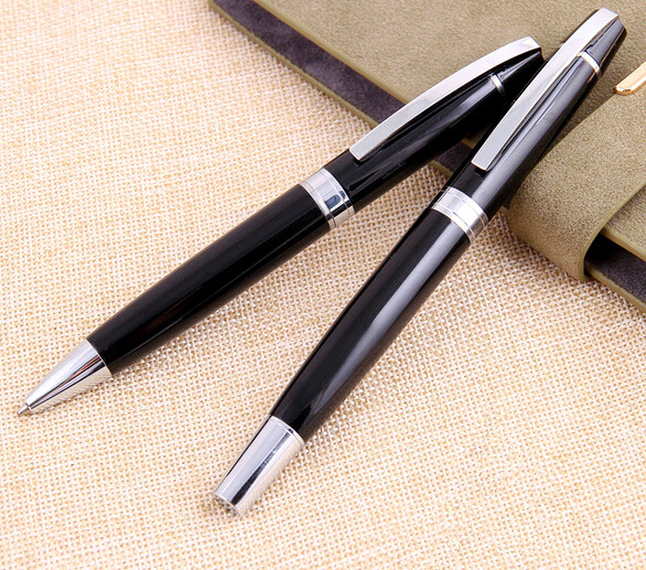 Wholesale promotional black color business gift metal pen