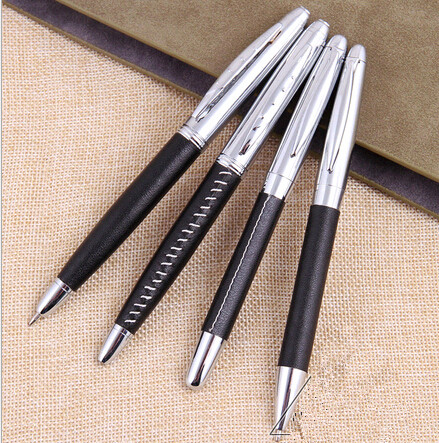 Wholesale high quality leather metal pen with gift box