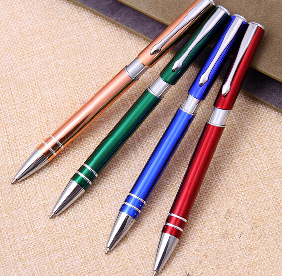 2016 new style fashional thin metal pen with twist cap or rotate cap