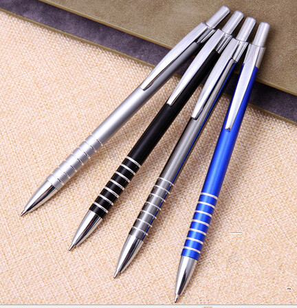 Wholesale good quality blue color metal pen with seven circle