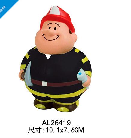 Wholesale construction worker or building worker shape pu stress ball/