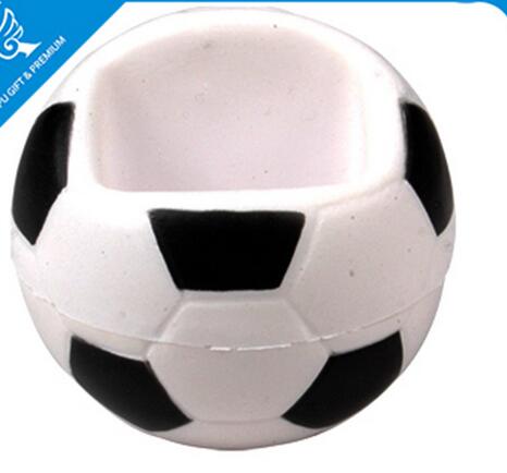 Wholesale football shape pen holder function pu stress ball